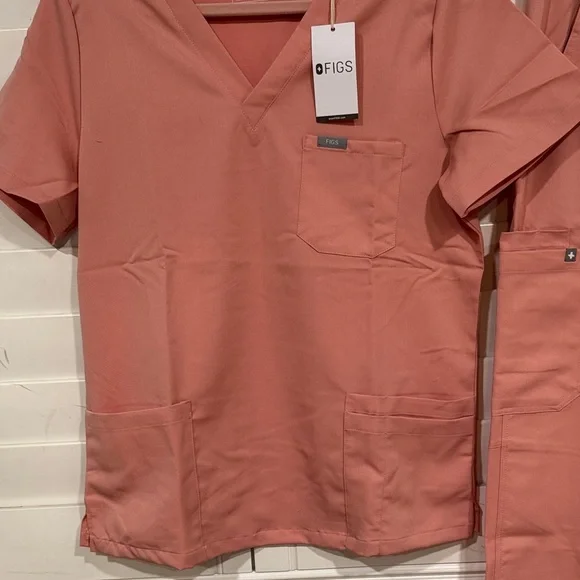 Figs Women's Top in Coral - Picture 5 of 12